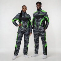 Conjunto Deportivo de Lujo para Primavera, Sublimado, de Poliéster, Impermeable, Transpirable, Cortavientos, Unisex, Chaqueta con Cierre Completo, Pantalones Jogger Ajustados