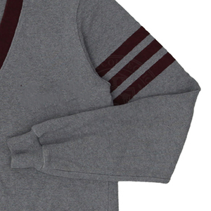 <b>Men's</b> Women's Gray Maroon Solid Acrylic Knitted <b>Cardigan</b> Full Sleeve V Neck Button Front Winter Breathable Casual School Wear - Product Image 4