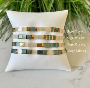 Custom Tila Beads Hidden Message Personalized Gold Plated Stretch Bracelet Gift for Mom or <b>Best</b> <b>Friend</b> - Product Image 3