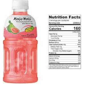 Boisson à la goyave rose très vendue avec nata de coco 320ml, marque Mogu Mogu, boisson moelleuse, prix compétitif, vente en gros, exportation - Product Image 2