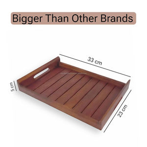 High on Demand Wooden Serving <b>Tray</b> with Handle Multipurpose <b>Tray</b> Platters for Servin Home and <b>Kitchen</b> Serving <b>Trays</b> - Product Image 4