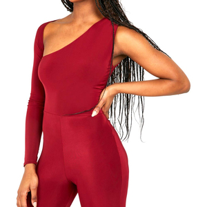 Combinaison de yoga pour femme, OEM personnalisée, col carré, manches courtes, sans couture, en nylon et élasthanne, une pièce, unie, pour la gym, l'entraînement et le fitness - Product Image 5