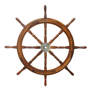 Moderna Rueda de Barco Náutica de Madera para Decoración de Pared, Adorno Colgante de Madera con Temática de Playa para Decoración Interior del Hogar - Product Image 6