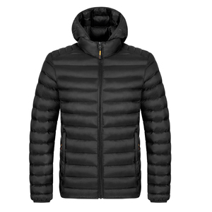 Chaqueta Acolchada con Capucha y Bolsillos con Cremallera para Exteriores, de Alta Calidad, con Logotipo Personalizado, Chaqueta de Invierno para Hombre - Product Image 1