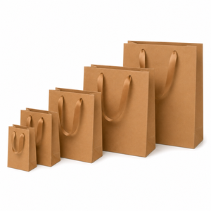 <b>Luxury</b> Black Recycled Kraft Paper Shopping <b>Bag</b> Cotton Rope Handles Custom Printed Large <b>Gift</b> Packaging for Retail Stores - Product Image 2