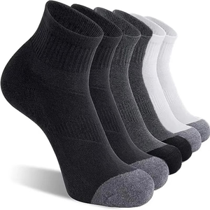 Ankle <b>Socks</b> Black Gray White Cotton Bamboo Fiber Breathable Knitted for Adults Summer Casual Wear - Product Image 1