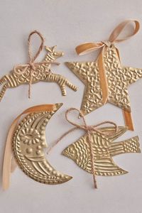 Golden Bird Metal Ornament With <b>Star</b> Charms Vintage Handicraft Christmas Decoration - Product Image 5