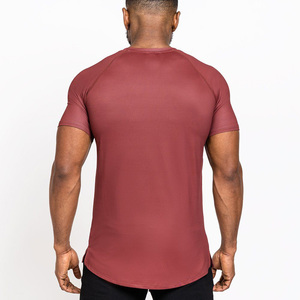 T-shirt décontracté pour homme, bleu clair, à séchage rapide, coupe ajustée, manches courtes, col rond, en jersey tricoté - Product Image 6