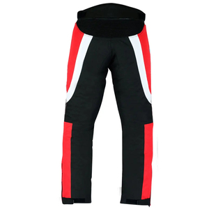 Pantalones de Motocicleta de Cuero Lavado en Negro, Blanco y Rojo, con Bloques de Color, Impermeables, de Secado Rápido, Unisex, para Adultos, 220g, Manga Larga, Otoño - Product Image 3