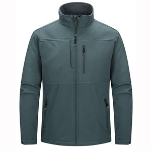 High Demand Men’s Softshell Jacket Breathable Front Zipper Adjustable Drawcord Hem With Stand Up Collar Men's Softshell Jacket - Product Image 1