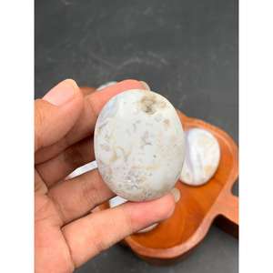 Piedra de Palma Dendrítica Blanca Natural de 35x45x15 mm, Piedra Semipreciosa Pulida para Decoración con Piedras y Colección de Cristales - Product Image 4