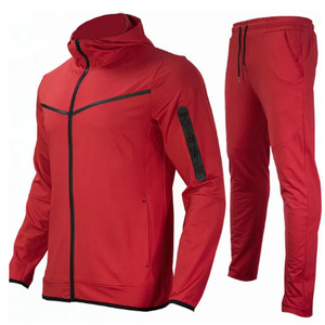 Chándal Deportivo Unisex con Capucha, Manga Larga, Color Sólido, Casual, con Bloques de Color, Transpirable, de Algodón, para Invierno, Corte Regular, con Bolsillos Laterales - Product Image 4