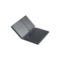 Nouveau clavier sans fil ultra-fin IFacemall à trois volets en métal et cuir PU avec pavé tactile et clavier numérique intégré pour les chiffres multiples