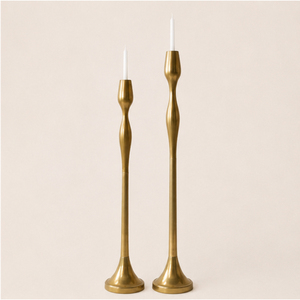 Antique Brass <b>Candlestick</b> <b>Holder</b> Set Elegant Taper Candle Stand for Modern Wedding Centerpieces Vintage Metal Home Decor - Product Image 5