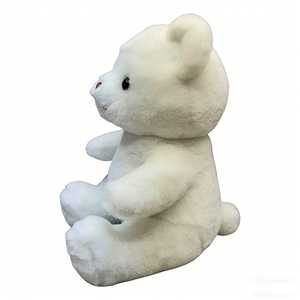 ตุ๊กตาหมีสีขาวขนปุยเรียบง่าย ตุ๊กตาหมีนุ่มนิ่มสำหรับตกแต่งห้องเด็ก ตุ๊กตาหมีนั่งสีขาวแบบเรียบง่าย - Product Image 1
