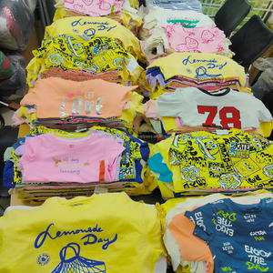 Camisetas de Algodón 100% Auténticas de Marca, Excedentes, Restantes, en Stock, Lote Nuevo, Moda Y2K para Niños y Niñas, Venta al Por Mayor - Product Image 1