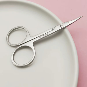 Ciseaux à cuticules courbés professionnels en acier inoxydable pour manucure, pour hommes et femmes - Product Image 1