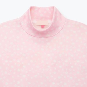 เสื้อสเวตเชิ้ตผู้หญิงคอเต่าพิมพ์ลายสำหรับฤดูหนาว แขนยาว ไหล่ตก ทรงโอเวอร์ไซส์ สวมใส่สบาย ผ้าฟลีซถัก โลโก้ด้านหน้า - Product Image 2