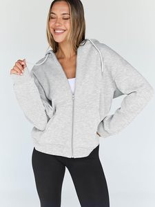 Zip Up Hoodies 2026 Oversized Sweatshirt | Spring Fall Layering <b>Jacket</b> with Pockets, Casual Track Outfits - Product Image 2