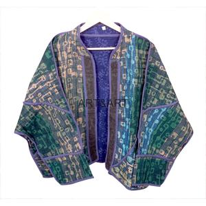 Hermosa Chaqueta Kantha Hecha a Mano 100% Algodón, Ecológica, con Parches Kantha, Ligera, Estilo Vintage, para Mujer, Invierno, Estilo Indio, a la Moda - Product Image 1