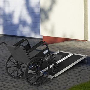 Rampa Portatile Pieghevole in Alluminio da 4 Piedi per Mobilità, con Maniglia per il Trasporto, per Scooter e Dispositivi Ausiliari - Product Image 2