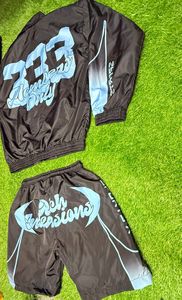Fashion Wear Men Windbreaker Short <b>Sets</b> Windproof Men Sublimation Design Zipper 2 Piece Short <b>Sets</b> - Product Image 4