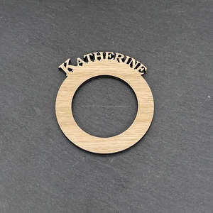 Beautiful smooth wooden napkin ring for <b>rustic</b> <b>farmhouse</b> style <b>dining</b> kitchen decor holiday party wedding - Product Image 4