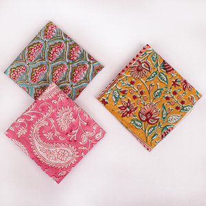 Écharpe bandana respirante en popeline de coton naturel imprimée à la main, motif floral ethnique indien, multicolore, pour femme, par Craftjaipur, idéale pour l'été - Product Image 4
