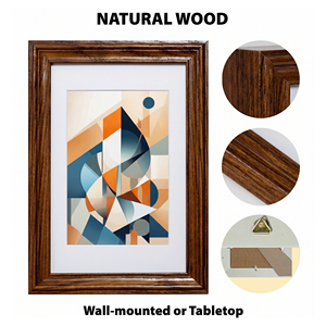 Wall Photo Frame Rectangle Composite <b>MDF</b> Acrylic Front Tabletop Wall Display Elegant Gallery Frame Office <b>Decoration</b> - Product Image 3