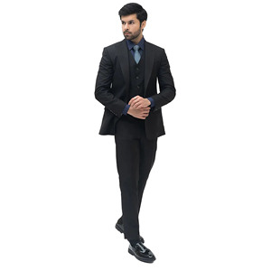 Costume homme marron en polyester à simple boutonnage avec gilet, tenue de soirée formelle pour adultes - Product Image 6