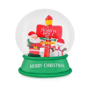 Decorazione Natalizia Gonfiabile da Esterno di 1,2 Metri, Globo di Neve con Babbo Natale, Pupazzo di Neve e Segnale Stradale - Product Image 3