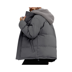 Men Winter Hooded Puffer <b>Jacket</b> Warm Sherpa <b>Fleece</b> Lined <b>Thick</b> Outerwear Heavyweight Outdoor Casual Coat Manufacturer Direct - Product Image 3