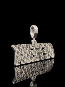 จี้รูปไอคอนฮิปฮอปประดับเพชร CZ แบบฟรอสต์ - Product Image 3