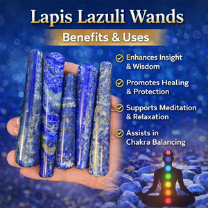 แท่งนวดลาพิส ลาซูลีธรรมชาติ ขายส่ง คุณภาพดี ทนทาน สำหรับการบำบัด นวดผ่อนคลาย คริสตัลขัดเงา หินบำบัด พลังงานจักระ - Product Image 2