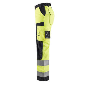 Pantalon de travail haute visibilité pour homme, poches aux genoux, tissu extensible respirant, bande réfléchissante, service OEM, ignifuge - Product Image 1