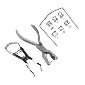 Pinzas de sujeción de dique de goma dental de acero inoxidable, certificadas CE Clase I, tipo espejo, de Grip Surgical - Product Image 1