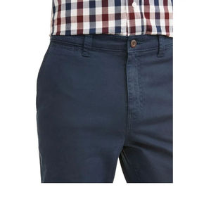 Men's Stretch Formal Golf Pants Lightweight High Waist Canvas Tapered Fit Chino <b>Trousers</b> Blue Zipper Pockets - Product Image 3