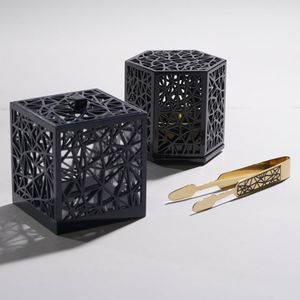 Moderno Juego de Mubkhar de Metal Negro al por Mayor, Lujoso Quemador de Incienso Árabe, Set de Caja y Bandeja para Bakhoor y Oud, para Decoración de Oriente Medio - Product Image 3