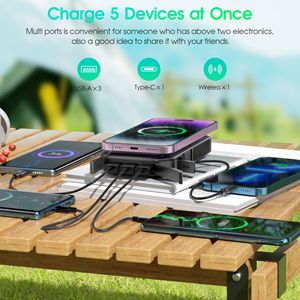 10000mAh Power Bank portatile con cavo USB-C ricarica rapida caricabatterie solare per viaggi compatibile con iPhone - Product Image 5