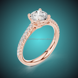 MOTTO JEWELRY 14K Anillo CZ Chapado en moda Joyería minimalista para uso diario - Product Image 1