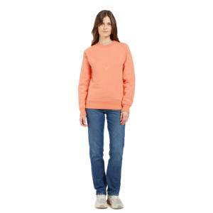 Sweat-shirt à col rond pour femme, coupe ample, en molleton 100% coton biologique, logo personnalisé sur le devant, respirant, sweat-shirts pour femme OEM - Product Image 2