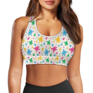 Soutien-gorge de sport pour femme, vêtements de sport tendance, sublimation, impression intégrale personnalisée, tissu extensible doux et coupe confortable et flexible - Product Image 3