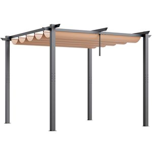 Pergola Moderna in Alluminio 3x3 Metri con Tettoia Parasole per Cortile e Uso Esterno - Product Image 1