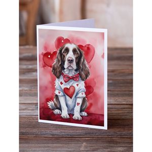 แปลก A7ขนาด5x7โน๊ตการ์ดเปล่า8ใบภาษาอังกฤษสปริงเกอร์สแปเนียลการ์ดอวยพรวาเลนไทน์ของฉันกับซองจดหมาย - Product Image 2