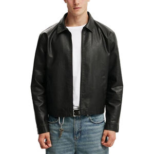 Blouson Bomber en Cuir Véritable Vintage Personnalisé pour Homme – Style Streetwear Décontracté et Oversize, Idéal pour le Baseball – Vente en Gros - Product Image 2