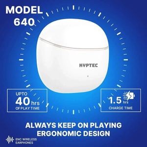 Audífonos Inalámbricos KYPTEC 640 ENC con Cancelación de Ruido, Bluetooth, Micrófono, Control Táctil y Estuche de Carga - Product Image 4