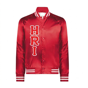 Chaqueta Bomber de satén personalizada para mujer, ropa de abrigo de poliéster con relleno de algodón con letras griegas Delta Sigma Theta bordadas - Product Image 1