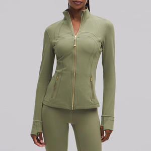 Chaqueta Deportiva para Mujer, Corte Ajustado, Elástica, de Secado Rápido, para Gimnasio, Fitness, Otoño, Ejercicio al Aire Libre - Product Image 1