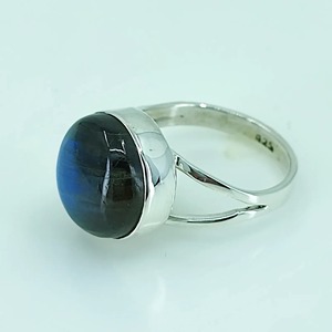 <b>Labradorite</b> <b>Ring</b> 925 Sterling Silver Handmade Boho Statement Promise Jewelry for Women Natural Round Shape Gemstone Jewelry - Product Image 6