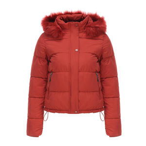 Custom <b>Women</b> Eco-Friendly Quick Dry Memory Fabric <b>Waterproof</b> Hooded <b>Puffer</b> <b>Jacket</b> Fur Trim Cotton Zipper Closure Premium - Product Image 3